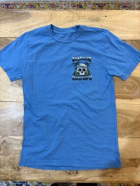 Quiksilver Blue Skull Palm Graphic Tee